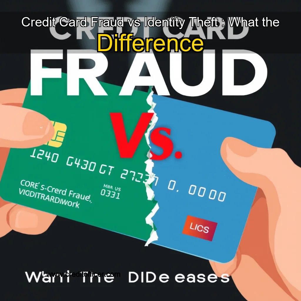 Read more about the article Credit Card Fraud vs  Identity Theft : What the Difference