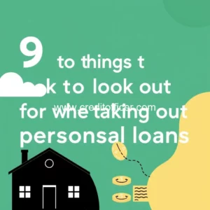 Artistic representation for 9 things to look out for when taking out personal loans