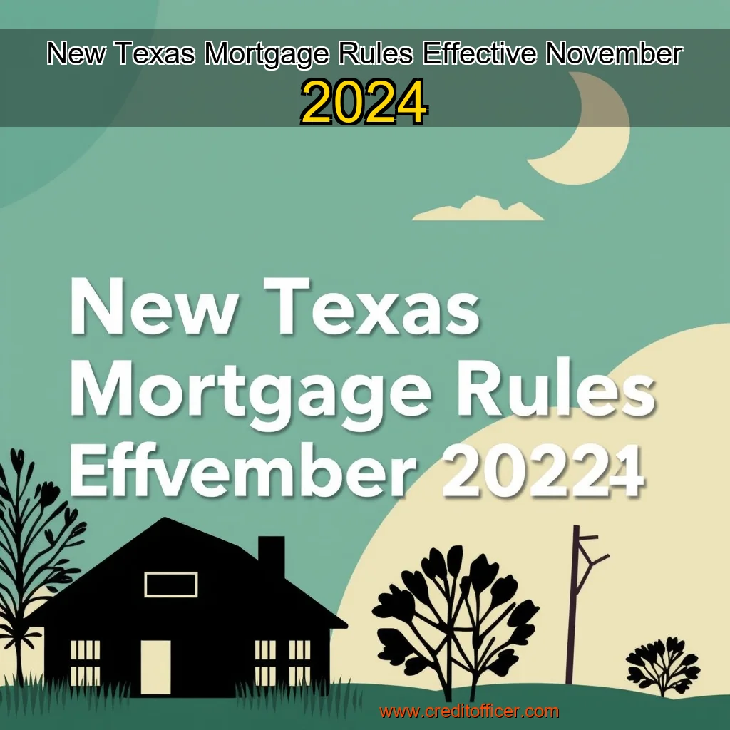Read more about the article New Texas Mortgage Rules Effective November 2024