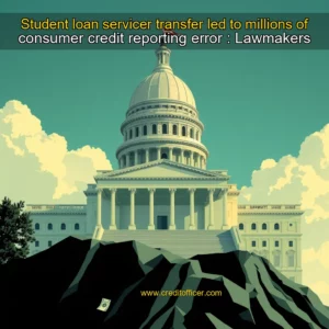Artistic representation for Student loan servicer transfer led to millions of consumer credit reporting error : Lawmakers