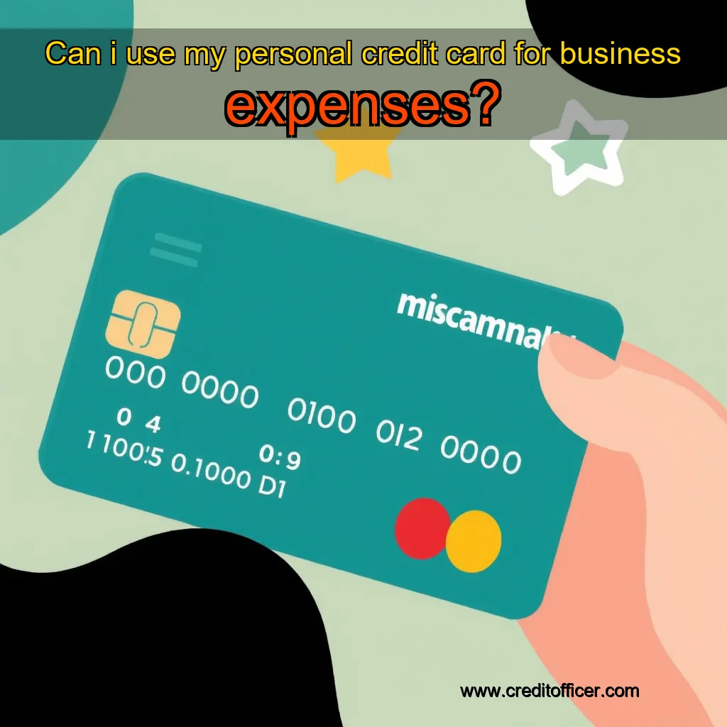 You are currently viewing Can i use my personal credit card for business expenses?