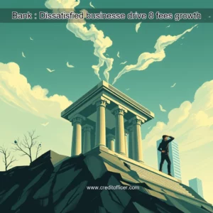 Artistic representation for Bank : Dissatisfied businesse drive 8 fees growth