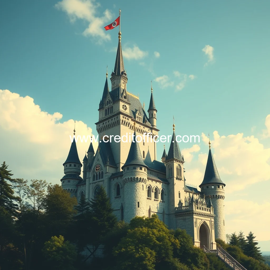 Artistic representation for Invest in banking like Warren Buffett : Own a castle