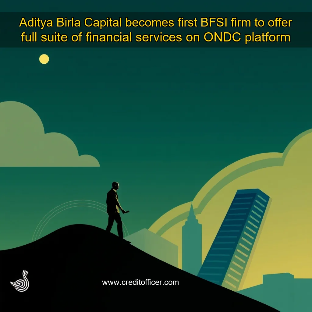 Artistic representation for Aditya Birla Capital becomes first BFSI firm to offer full suite of financial services on ONDC platform
