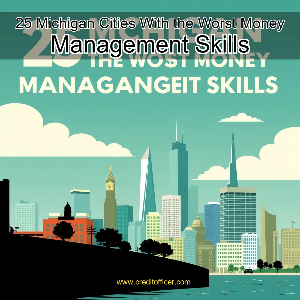Artistic representation for 25 Michigan Cities With the Worst Money Management Skills