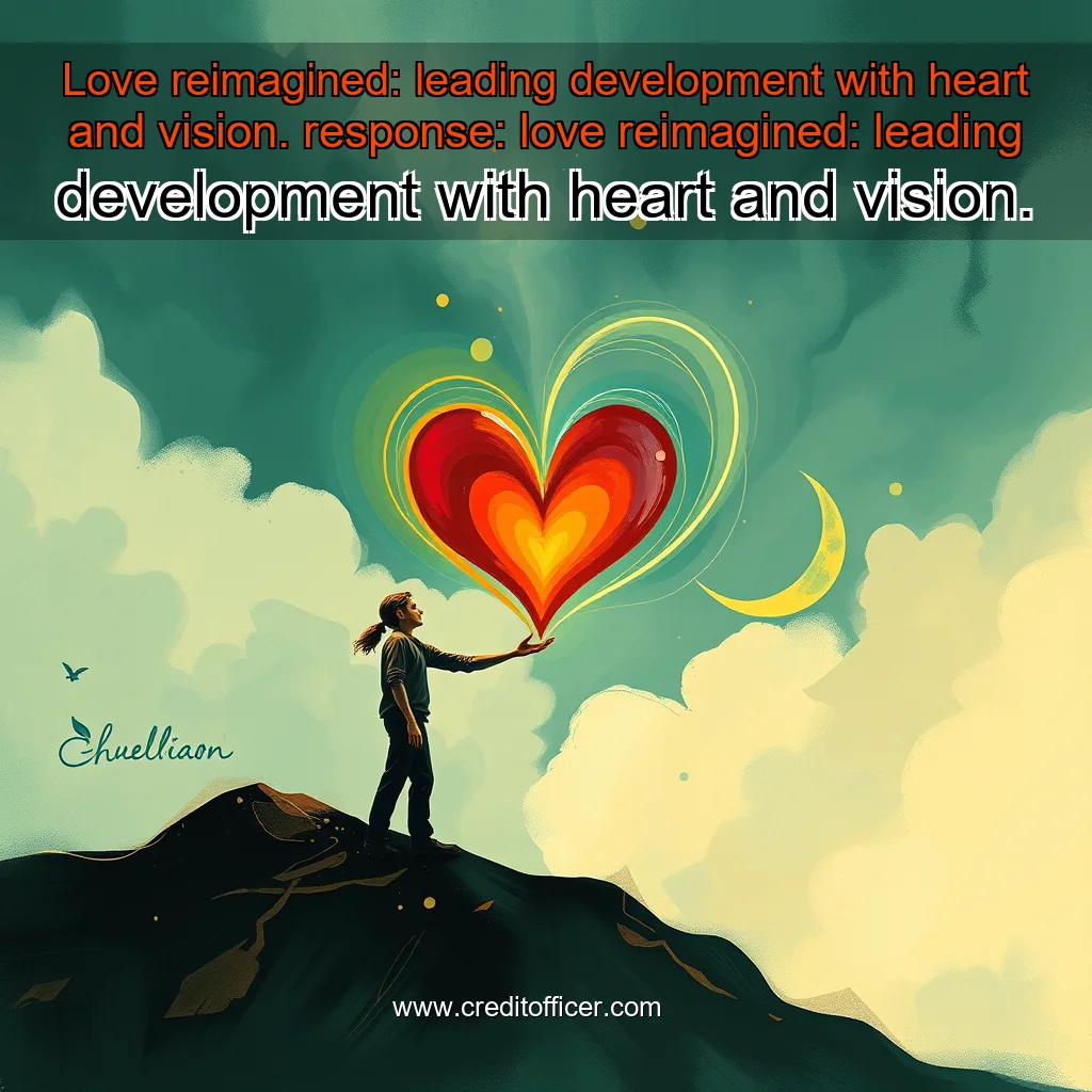 Artistic representation for Love reimagined: leading development with heart and vision. response: love reimagined: leading development with heart and vision.