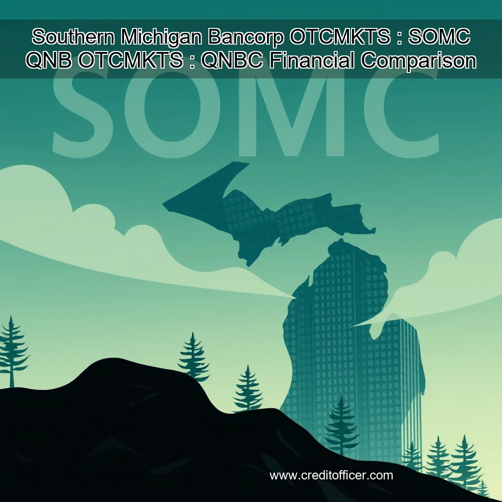 Artistic representation for Southern Michigan Bancorp OTCMKTS : SOMC QNB OTCMKTS : QNBC Financial Comparison