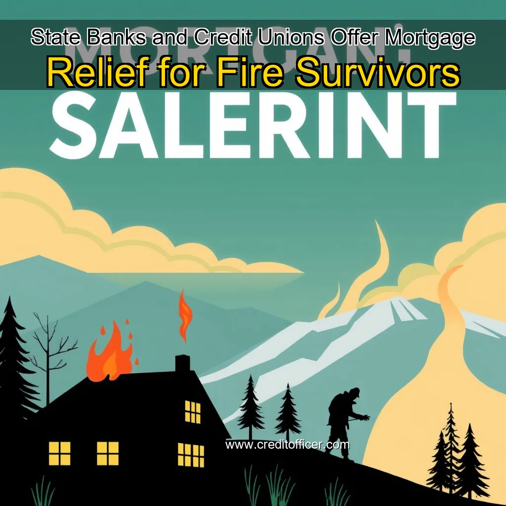 Artistic representation for State Banks and Credit Unions Offer Mortgage Relief for Fire Survivors