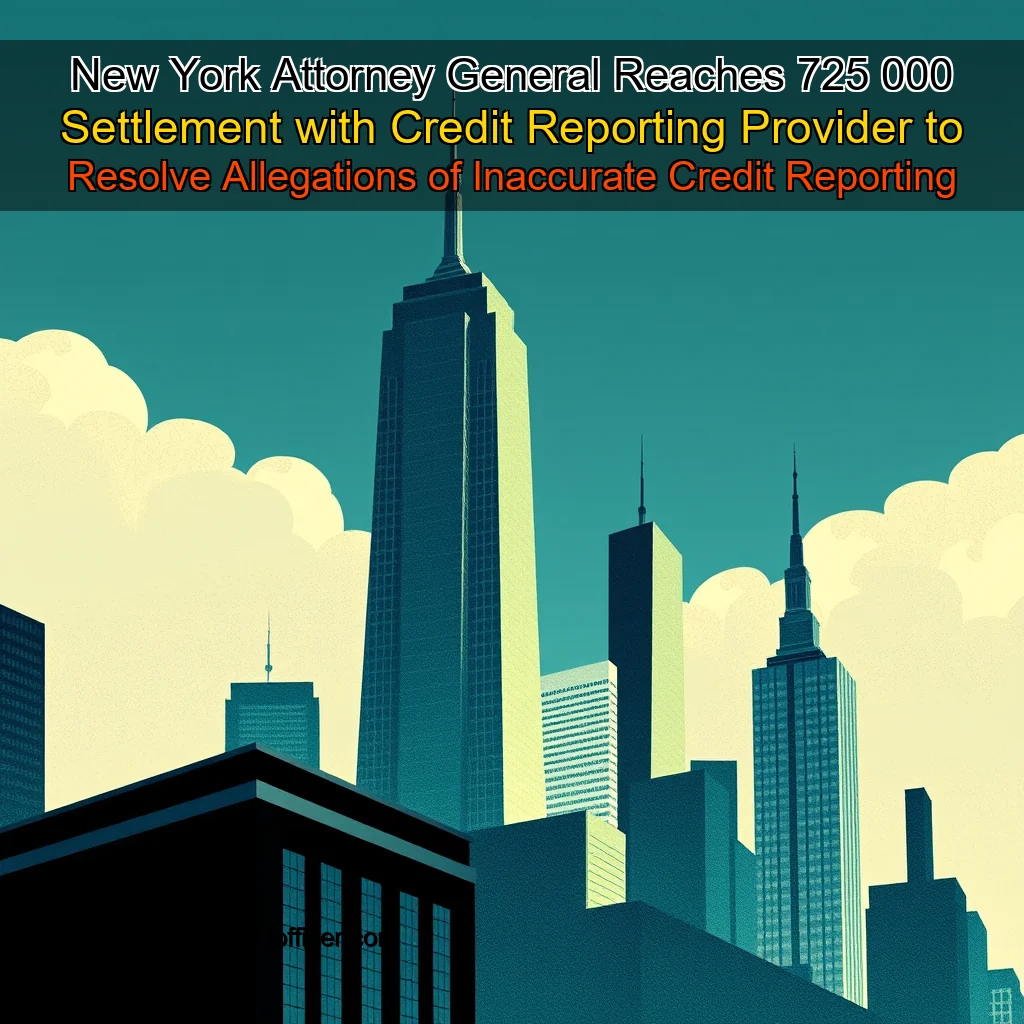 Artistic representation for New York Attorney General Reaches 725 000 Settlement with Credit Reporting Provider to Resolve Allegations of Inaccurate Credit Reporting Goodwin
