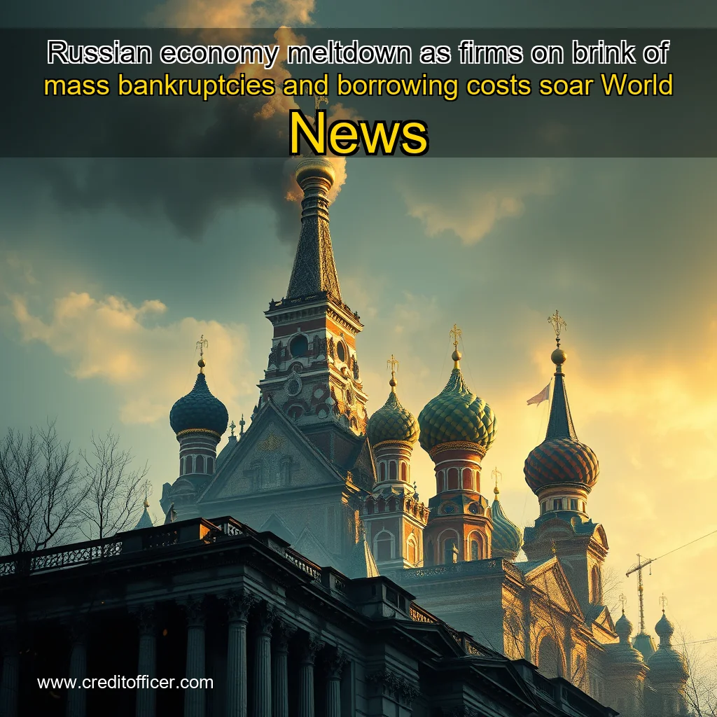 Artistic representation for Russian economy meltdown as firms on brink of mass bankruptcies and borrowing costs soar World News