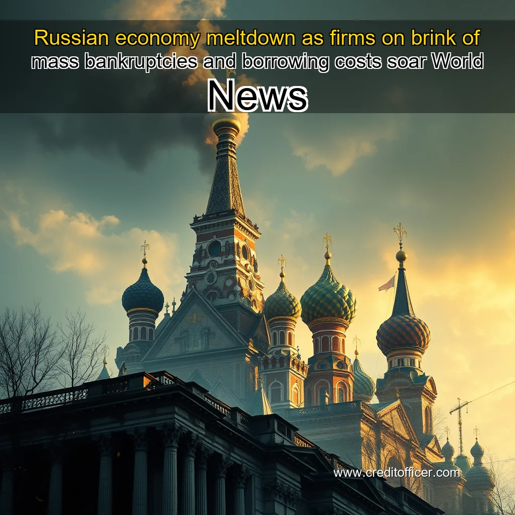 Artistic representation for Russian economy meltdown as firms on brink of mass bankruptcies and borrowing costs soar World News