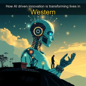 Artistic representation for How AI driven innovation is transforming lives in Western