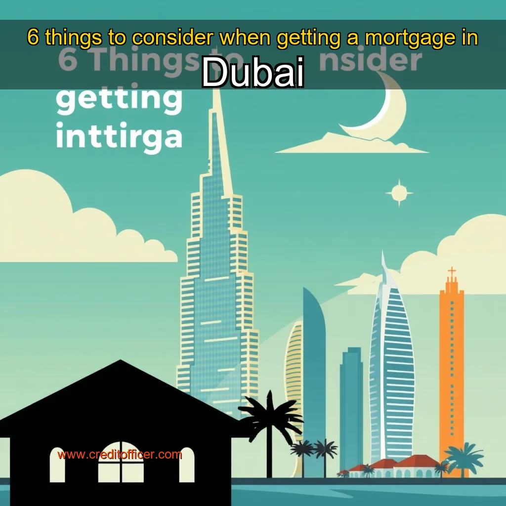 Artistic representation for 6 things to consider when getting a mortgage in Dubai