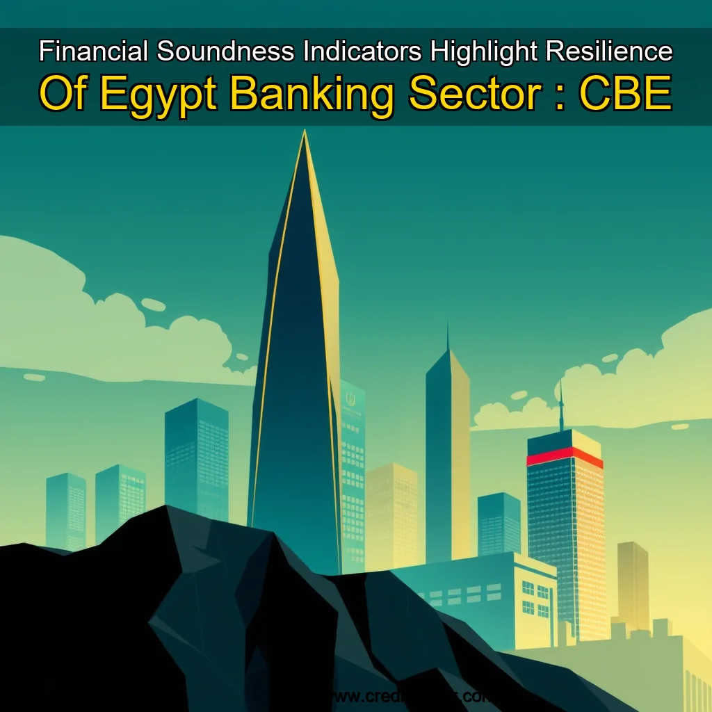 Artistic representation for Financial Soundness Indicators Highlight Resilience Of Egypt Banking Sector : CBE