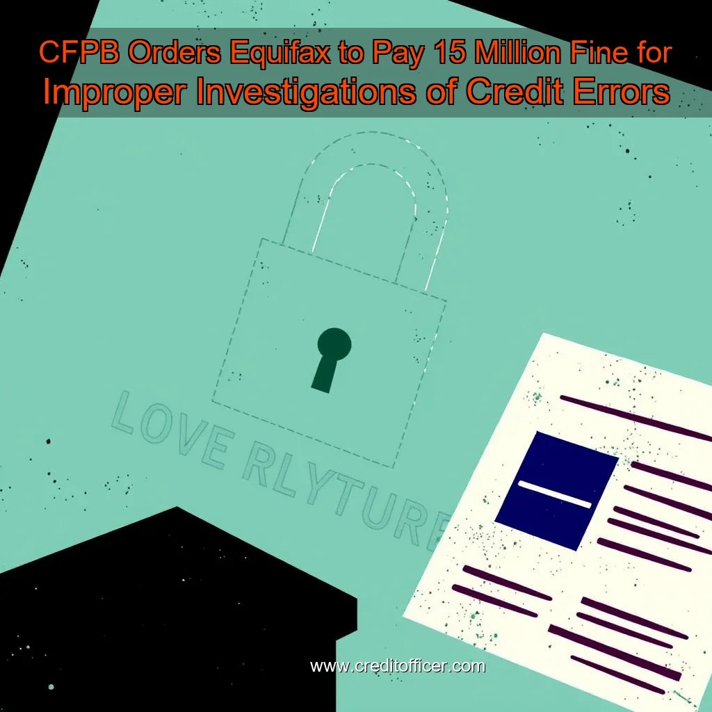 Artistic representation for CFPB Orders Equifax to Pay 15 Million Fine for Improper Investigations of Credit Errors