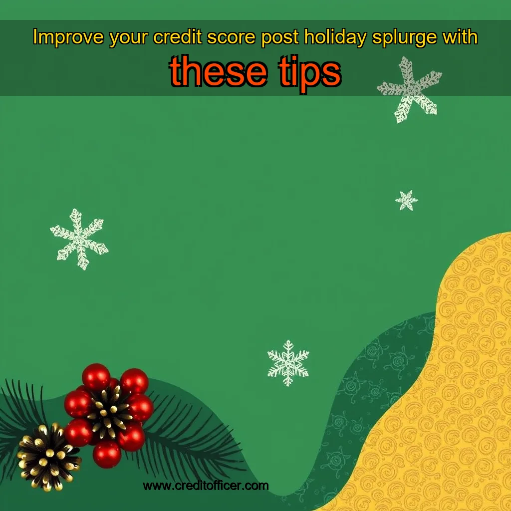 Artistic representation for Improve your credit score post holiday splurge with these tips