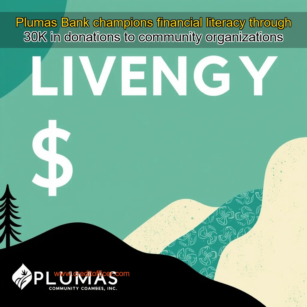 Artistic representation for Plumas Bank champions financial literacy through 30K in donations to community organizations
