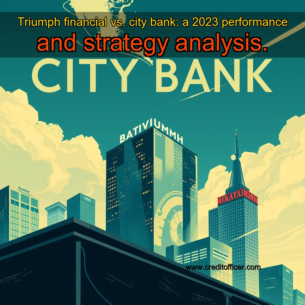 Artistic representation for Triumph financial vs. city bank: a 2023 performance and strategy analysis.