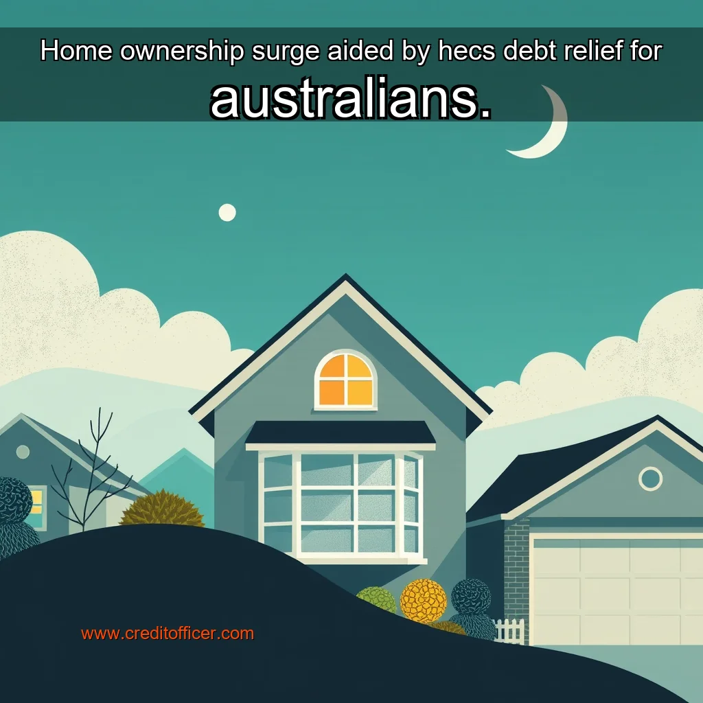 Artistic representation for Home ownership surge aided by hecs debt relief for australians.