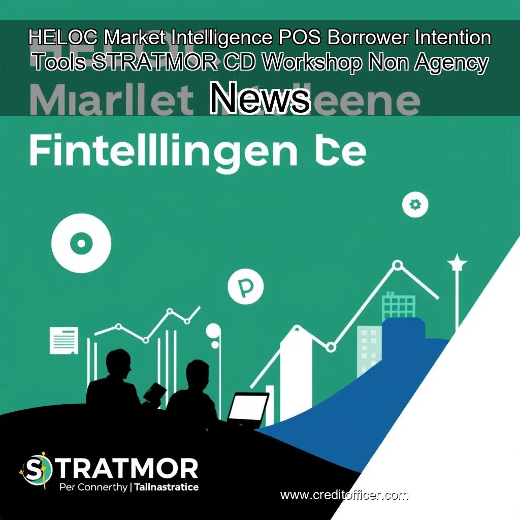 Read more about the article HELOC  Market Intelligence  POS  Borrower Intention Tools  STRATMOR CD Workshop  Non  Agency News