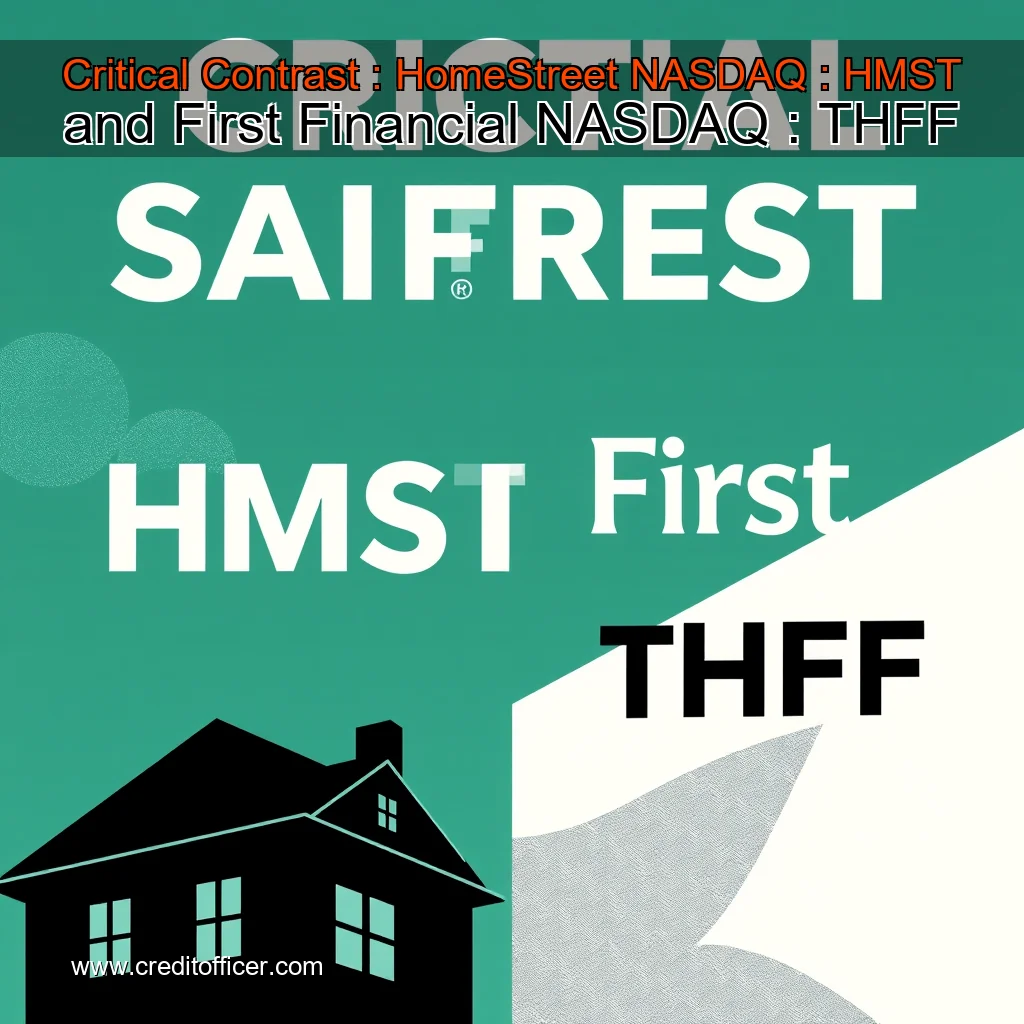 Read more about the article Critical Contrast : HomeStreet  NASDAQ : HMST  and First Financial  NASDAQ : THFF