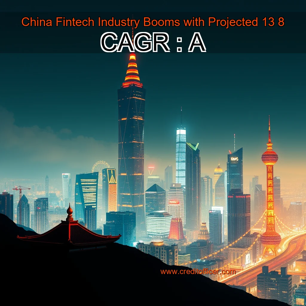 Artistic representation for China Fintech Industry Booms with Projected 13 8 CAGR : A