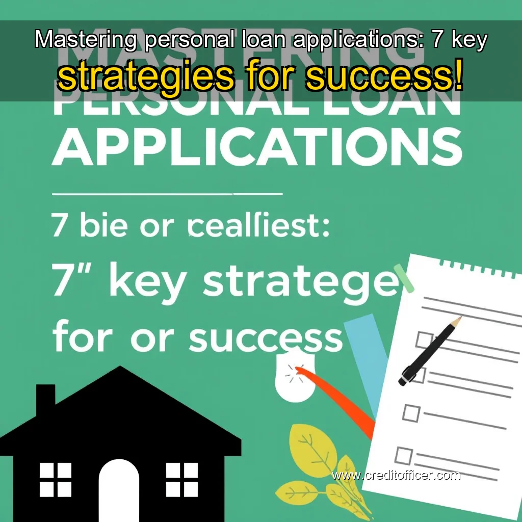 Read more about the article Mastering personal loan applications: 7 key strategies for success!