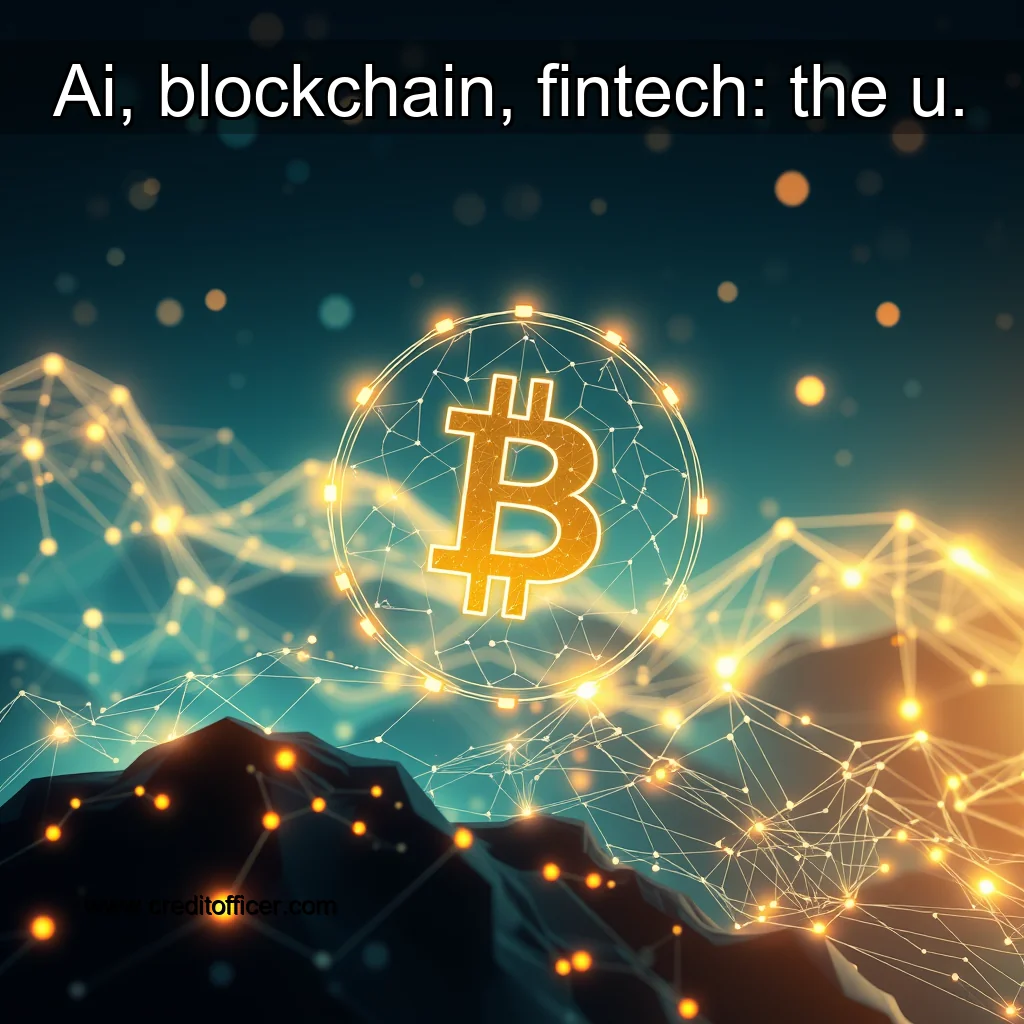 Artistic representation for Ai, blockchain, fintech: the u.