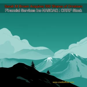 Read more about the article Sarah M  Brown Acquires 300 Shares of Orrstown Financial Services  Inc   NASDAQ : ORRF  Stock