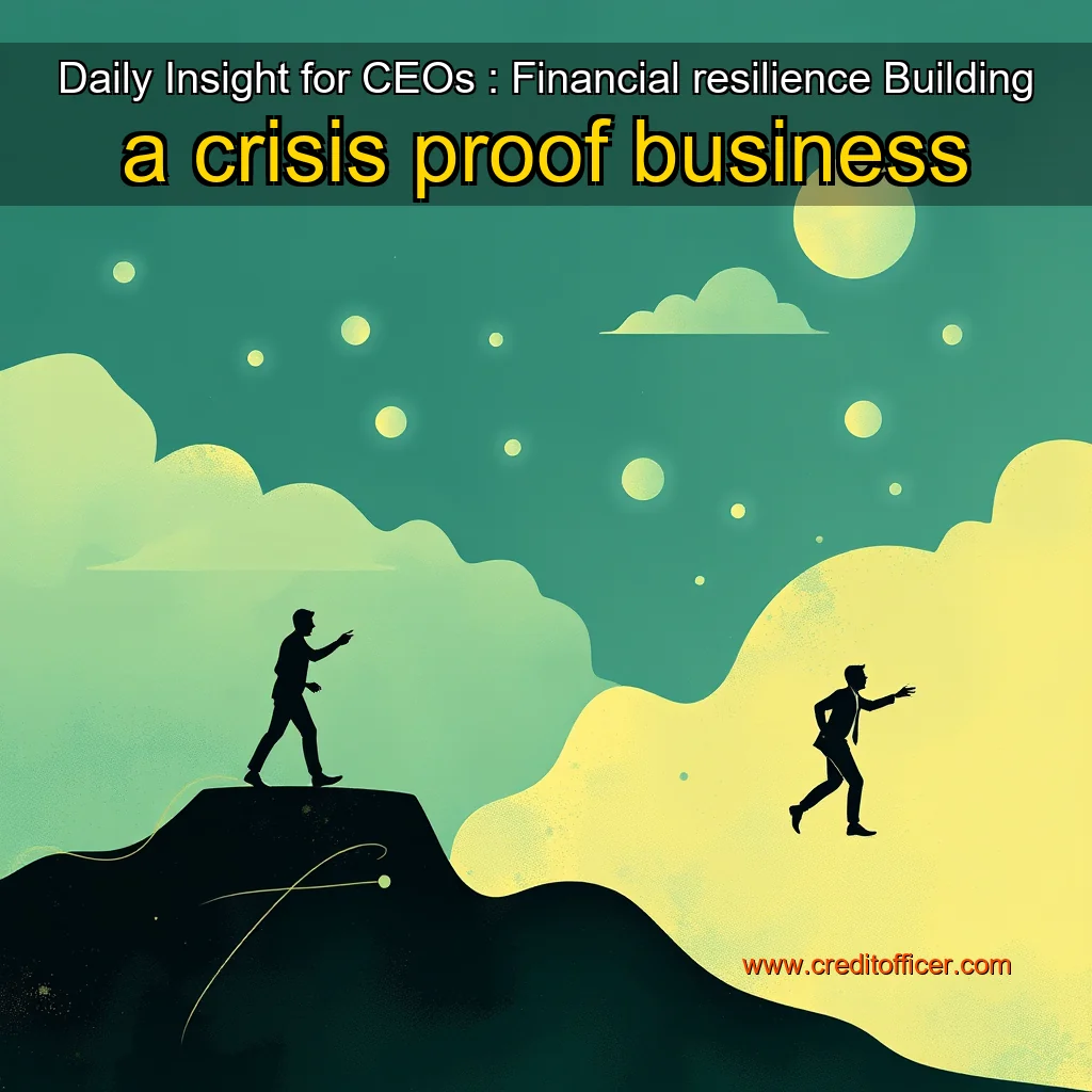 Read more about the article Daily Insight for CEOs : Financial resilience  Building a crisis  proof business