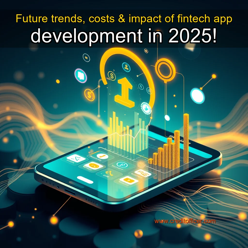 Artistic representation for Future trends, costs & impact of fintech app development in 2025!