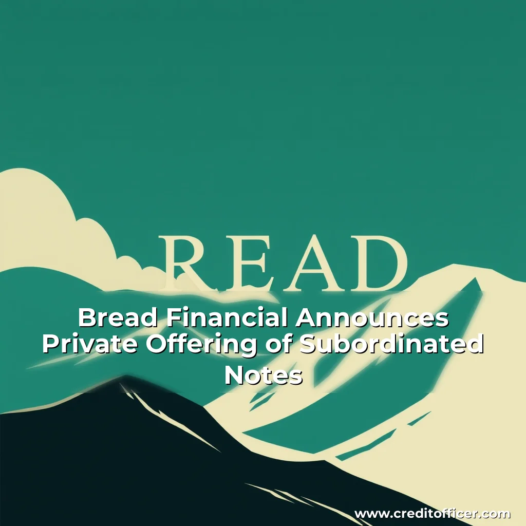 Artistic representation for Bread Financial Announces Private Offering of Subordinated Notes