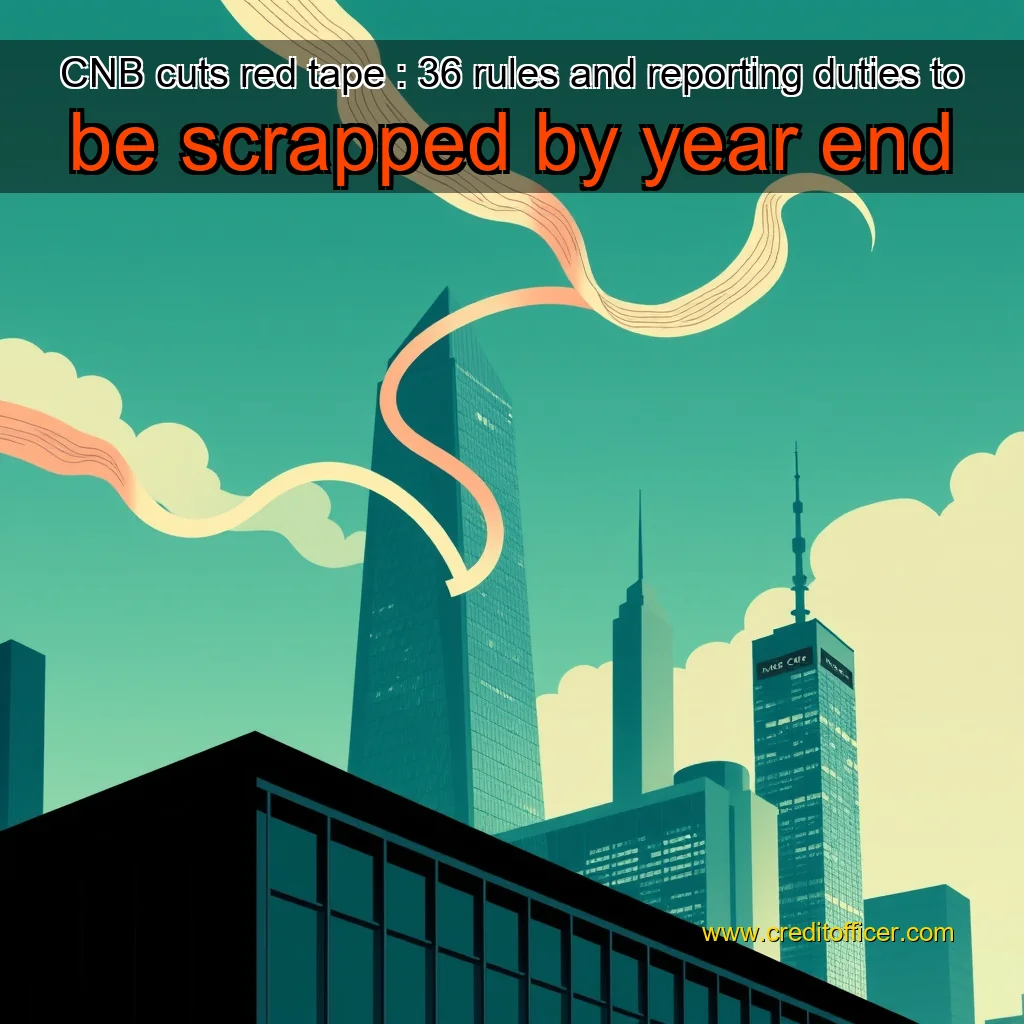 Artistic representation for CNB cuts red tape : 36 rules and reporting duties to be scrapped by year end