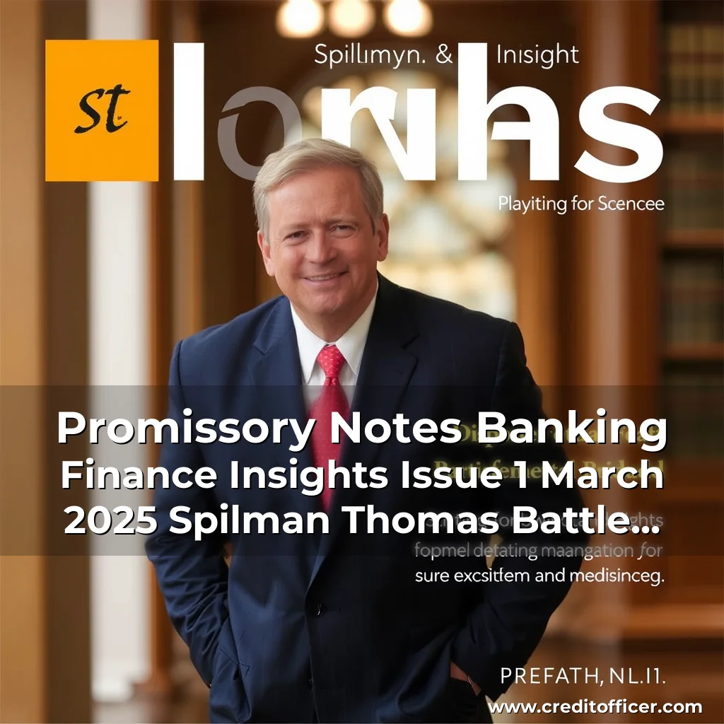 Artistic representation for Promissory Notes Banking Finance Insights Issue 1 March 2025 Spilman Thomas Battle PLLC