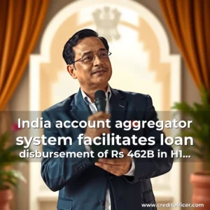 Artistic representation for India account aggregator system facilitates loan disbursement of Rs 462B in H1 FY25