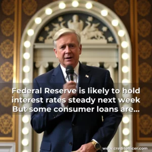 Artistic representation for Federal Reserve is likely to hold interest rates steady next week But some consumer loans are getting cheaper