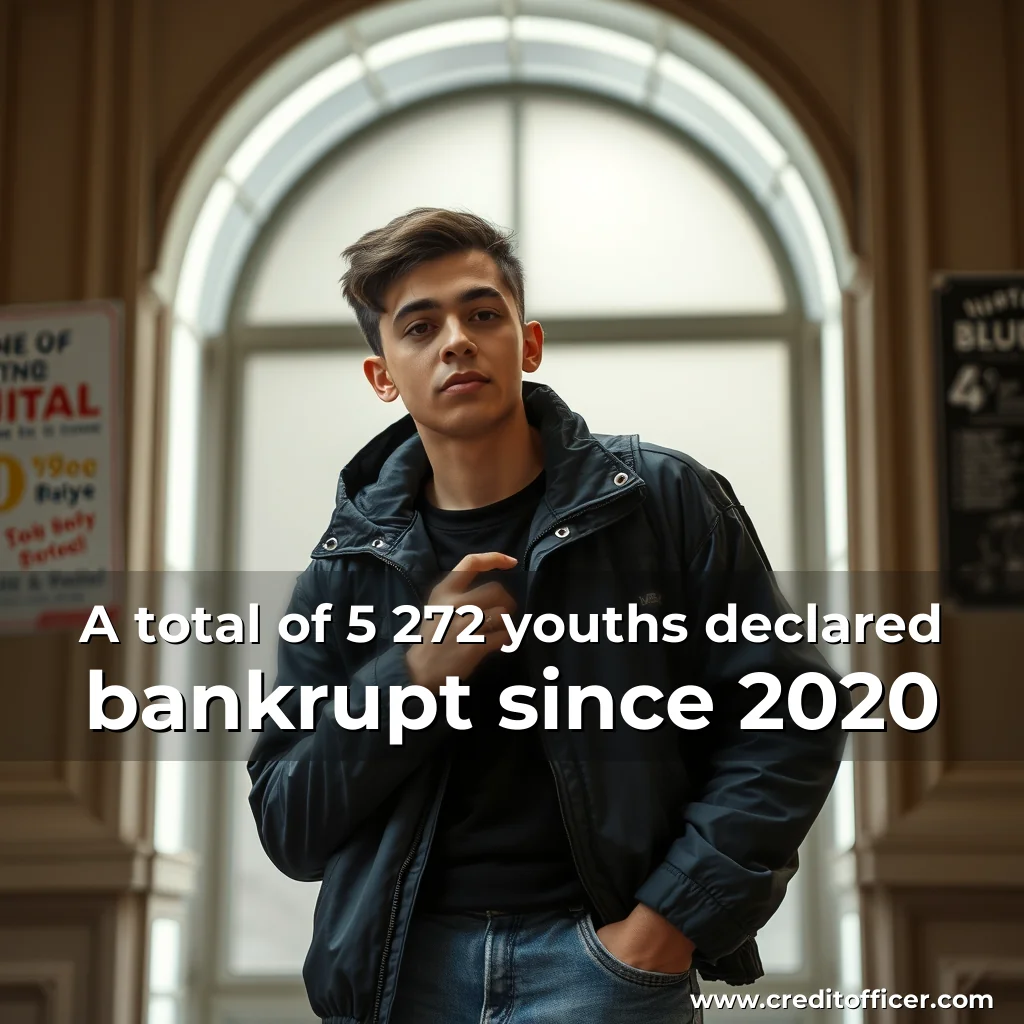Artistic representation for A total of 5 272 youths declared bankrupt since 2020