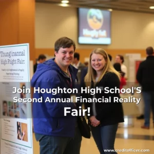 Artistic representation for Join Houghton High School'S Second Annual Financial Reality Fair!