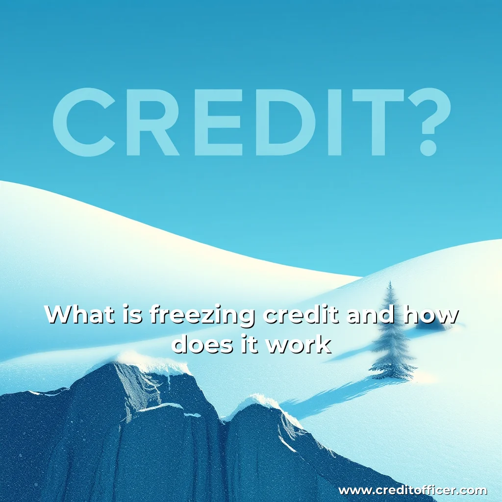 Artistic representation for What is freezing credit and how does it work