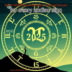 Artistic representation for March 2025 Money Horoscope : Financial forecast for every zodiac sign