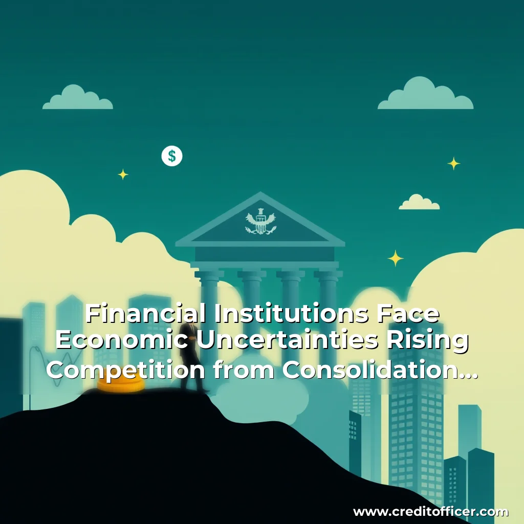 Artistic representation for Financial Institutions Face Economic Uncertainties Rising Competition from Consolidation and Digital Only Providers According to New Strata Report