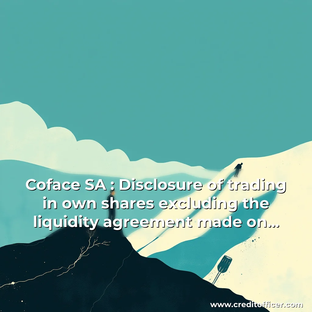 Artistic representation for Coface SA : Disclosure of trading in own shares excluding the liquidity agreement made on February 24 2025 to February 28 2025