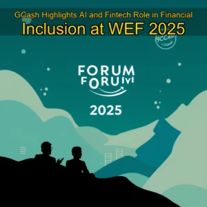 Artistic representation for GCash Highlights AI and Fintech Role in Financial Inclusion at WEF 2025