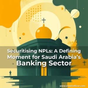 Artistic representation for Securitising NPLs: A Defining Moment for Saudi Arabia’s Banking Sector
