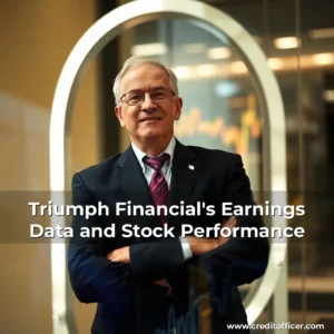 Artistic representation for Triumph Financial's Earnings Data and Stock Performance
