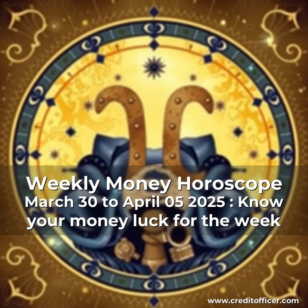 Artistic representation for Weekly Money Horoscope March 30 to April 05 2025 : Know your money luck for the week
