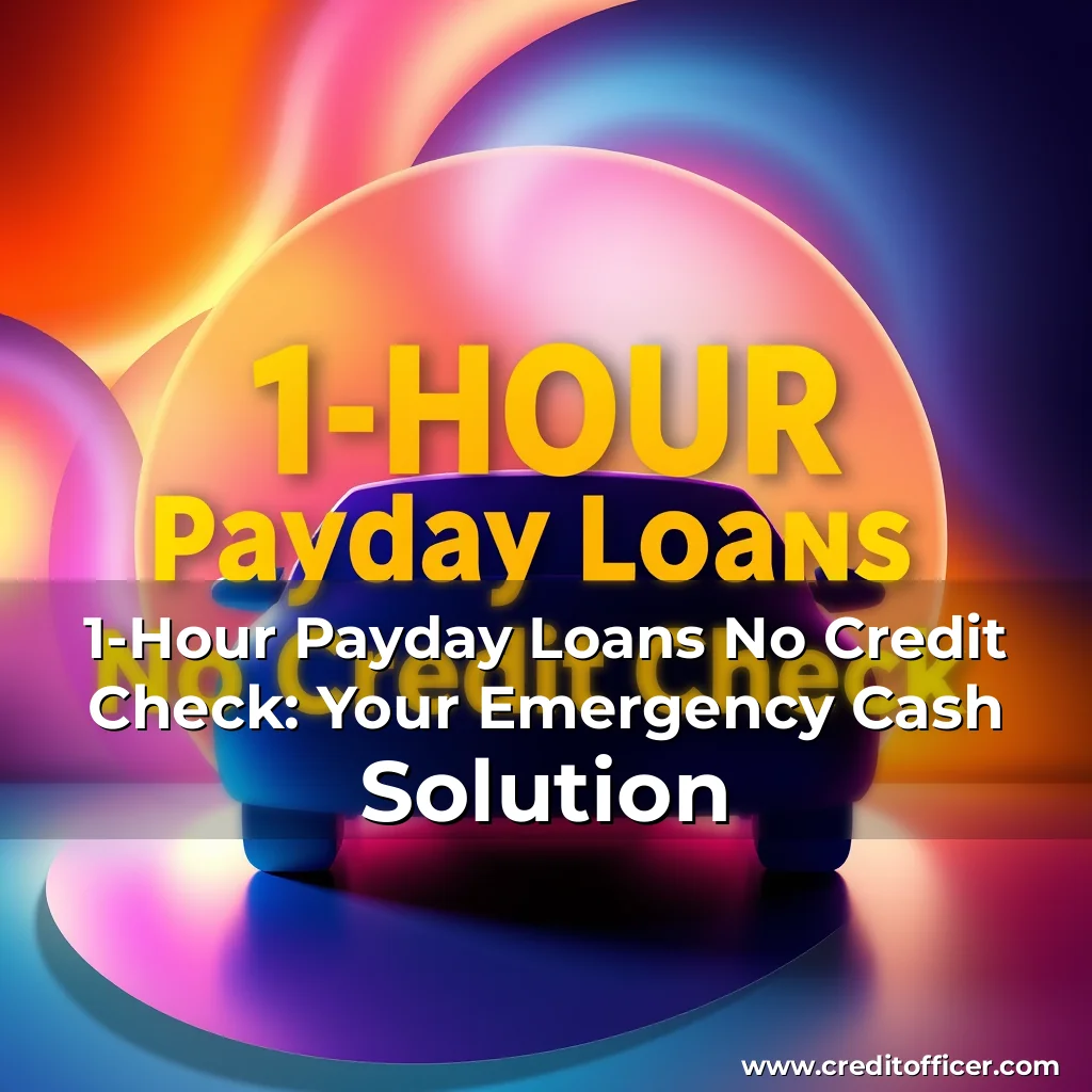 Read more about the article 1-Hour Payday Loans No Credit Check: Your Emergency Cash Solution