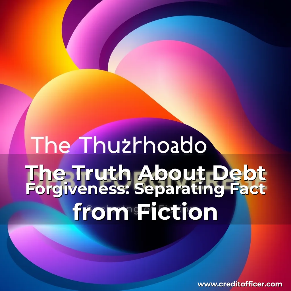 Read more about the article The Truth About Debt Forgiveness: Separating Fact from Fiction