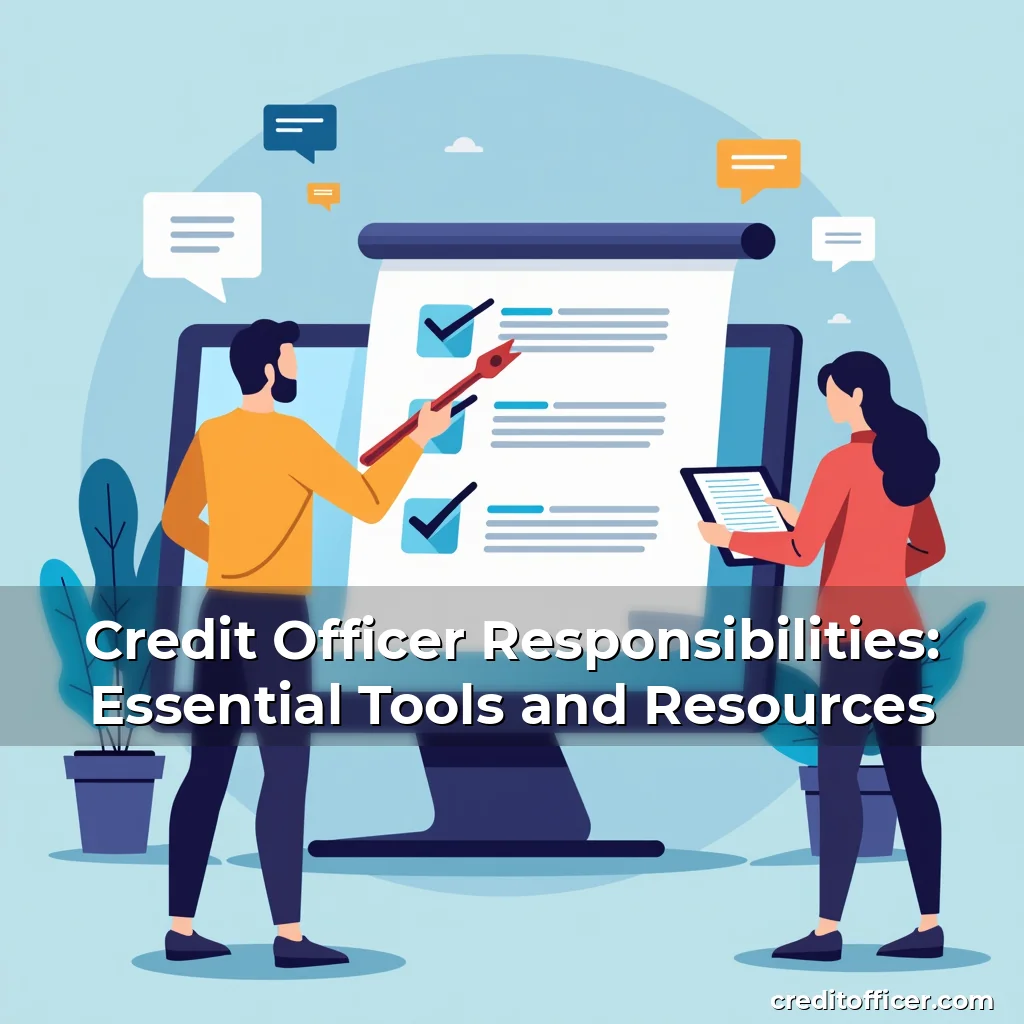 Artistic representation for Credit Officer Responsibilities: Essential Tools and Resources