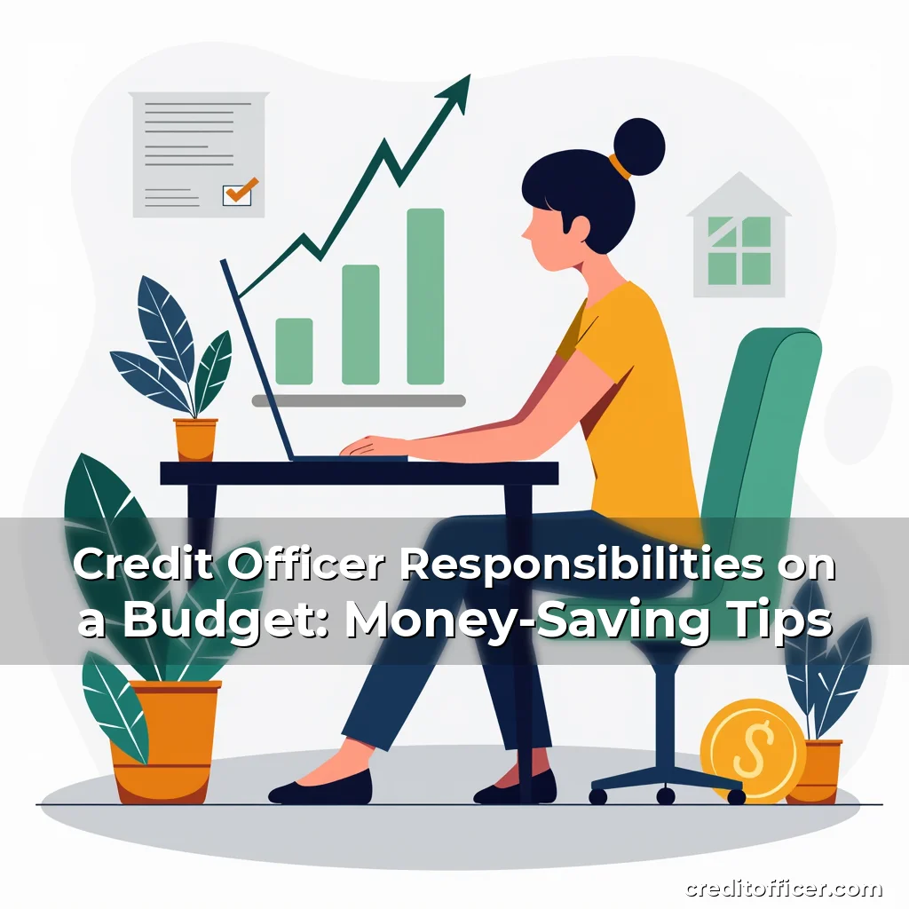 Artistic representation for Credit Officer Responsibilities on a Budget: Money-Saving Tips